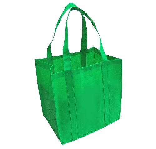 Non Woven Bags - Reusable Green Shopping Bag - 32cm (W) x 34cm (H) x ...