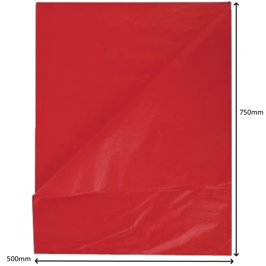 480 Sheets Red Tissue Paper Bulk 750x500mm