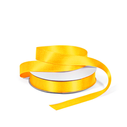 Satin Ribbon - Woven Edge - 15mm x 30m - Yellow