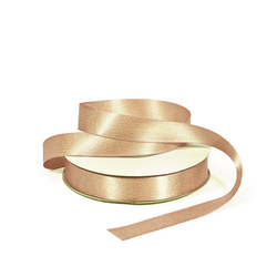 Satin Ribbon - Woven Edge - 15mm x 30m - Champagne