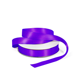 Satin Ribbon - Woven Edge - 15mm x 30m - Violet