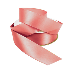 Satin Ribbon - Woven Edge - 25mm x 30m - Dusty Rose