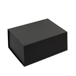 Medium Deep Hamper Gift Box - Matt Black with Magnetic Closing Lid