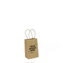 Custom Printed - Kraft Bags - Micro - Brown