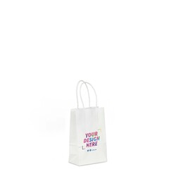 Custom Printed - Kraft Bags - Micro - White