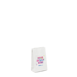 Custom Printed - Kraft Bags - Treat Size - White