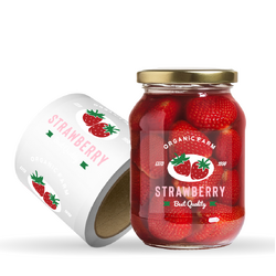 Custom Printed 100mm Clear Square Labels - 500 Labels supplied on a Roll