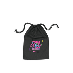 Custom PREMIUM DTF Printed - Black Calico Bags - 20cm x 30cm with Drawstrings