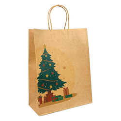 Kraft Bags - Christmas Tree - Medium - Brown