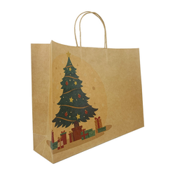 Kraft Bags - Christmas Tree - Boutique - Brown