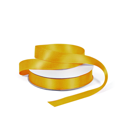 Satin Ribbon - Woven Edge - 15mm x 30m - Gold