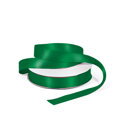 Satin Ribbon - Woven Edge - 15mm x 30m - Emerald