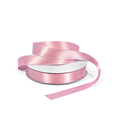 Satin Ribbon - Woven Edge - 15mm x 30m - Light Pink