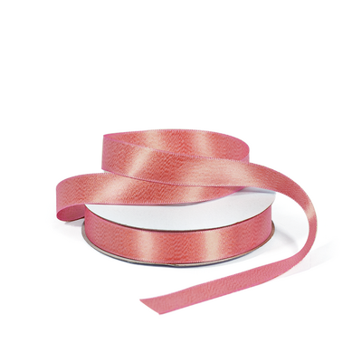 Satin Ribbon - Woven Edge - 15mm x 30m - Dusty Rose