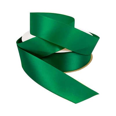 Satin Ribbon - Woven Edge - 25mm x 30m - Emerald