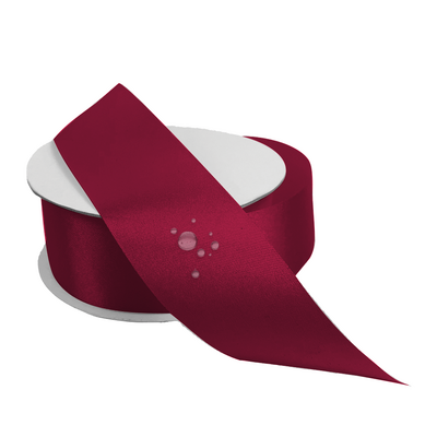 Water Repellent Satin Ribbon - 38mm x 45m - Burgundy