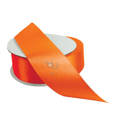 Water Repellent Satin Ribbon - 38mm x 45m - Orange