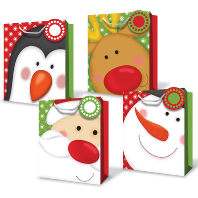 Christmas Bags - Happy Faces - Small To Medium