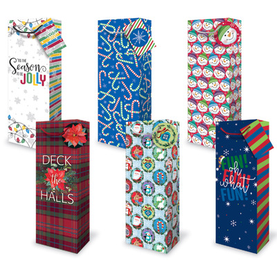 Christmas Bottle Bags - Jolly Season Assortment