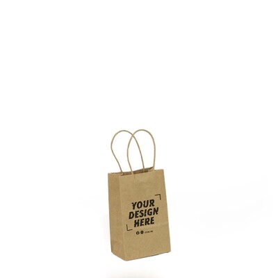 Custom Printed - Kraft Bags - Micro - Brown