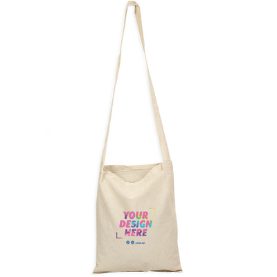 Custom PREMIUM DTF Printed - Natural Calico Bags - 30cm x 38cm with Shoulder Strap Handle 