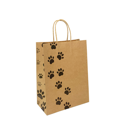 Kraft Bags - Medium - Paw Prints