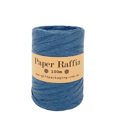 Paper Raffia - 5mm x 100metres - Aegean Blue