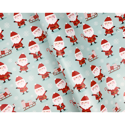 Christmas Wrapping Paper - 500mm x 60M - Jolly Santa